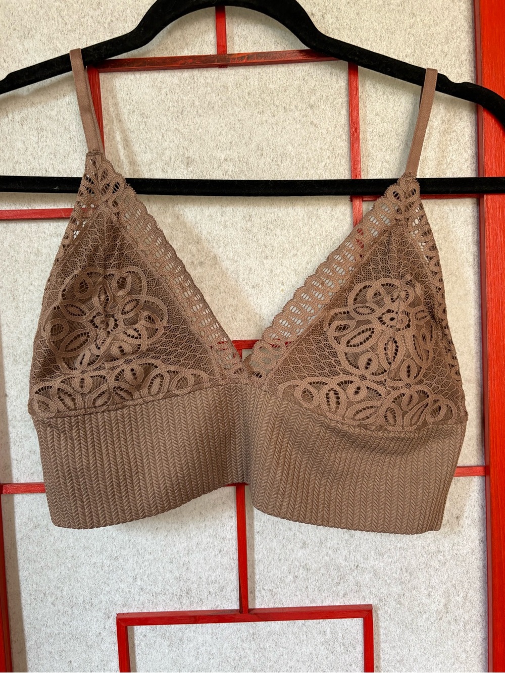 Wireless Lace Bralette in Taupe - Women Intimates - Picture 2 of 5